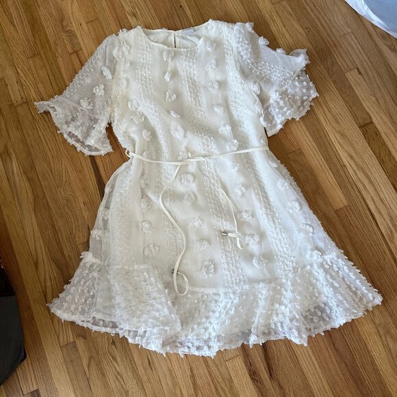 Selfie Leslie White Dress w/ Embellishments - Picture 1 of 5